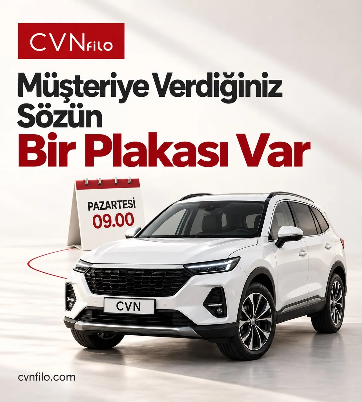 Müşteriye Verdiğiniz Sözün Bir Plakası var